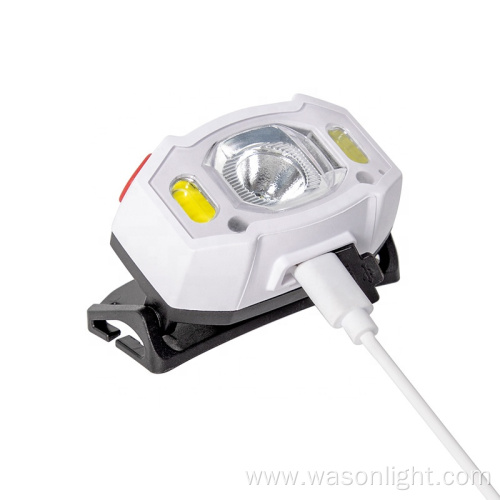 New Arrival LED Headlamp Gesture Sensing Headlight 350 Lumens Waterproof Rechargeable Head Lamp For Adults and Child